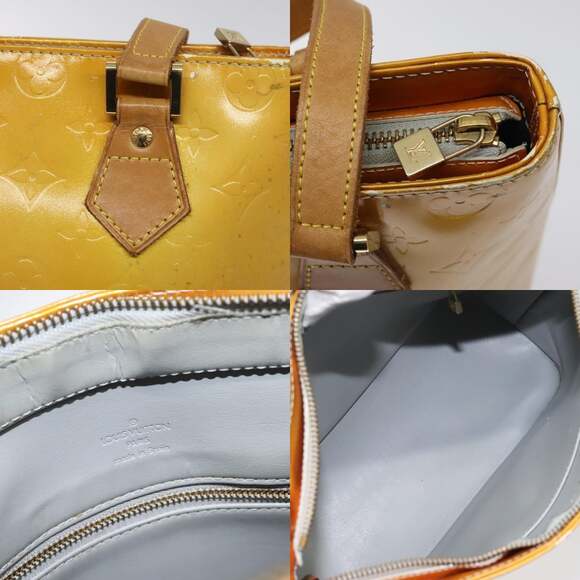 LOUIS VUITTON Monogram Vernis Houston Hand Bag Gris M91053 - Picture 11 of 13